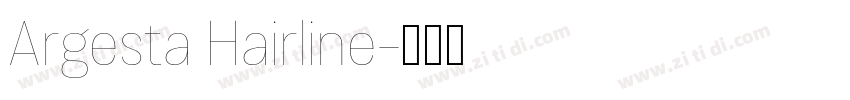 Argesta Hairline字体转换